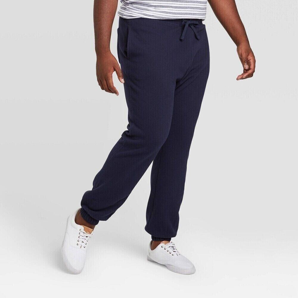 Goodfellow & Co Jogger Pants Men's Big & Tall Size 4XL Athleisure Navy Tapered